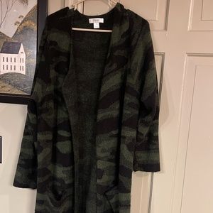 Long camo sweater